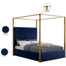  Color_Navy  Size_Queen  -- Jones Navy Velvet Upholstered Queen Bed IMAGE 8