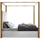  Color_White  Size_Queen  -- Jones White Velvet Upholstered Queen Bed IMAGE 5