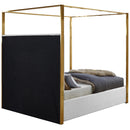  Color_White  Size_Queen  -- Jones White Velvet Upholstered Queen Bed IMAGE 6