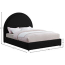 Meridian Milo Black Fabric Full Bed IMAGE 7