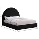 Color_Black  Size_King  -- Milo Black Boucle Fabric Upholstered King Bed IMAGE 7