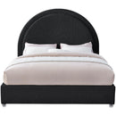  Color_Black  Size_Queen  -- Milo Black Boucle Fabric Upholstered Queen Bed IMAGE 3