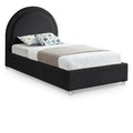  Color_Black Size_Twin -- Meridian Milo Upholstered Panel Bed IMAGE 1