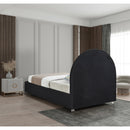  Color_Black  Size_Twin  -- Milo Black Boucle Fabric Upholstered Twin Bed IMAGE 6