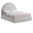  Color_Cream  Size_Full  -- Milo Cream Boucle Fabric Upholstered Full Bed IMAGE 1