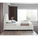  Color_Cream  Size_Twin  -- Milo Cream Boucle Fabric Upholstered Twin Bed IMAGE 5