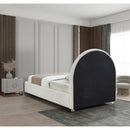  Color_Cream  Size_Twin  -- Milo Cream Boucle Fabric Upholstered Twin Bed IMAGE 6
