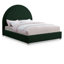  Color_Green  Size_King  -- Milo Green Boucle Fabric Upholstered King Bed IMAGE 1