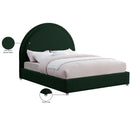  Color_Green  Size_King  -- Milo Green Boucle Fabric Upholstered King Bed IMAGE 8