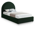  Color_Green Size_Twin -- Milo Green Boucle Fabric Upholstered Twin Bed IMAGE 1