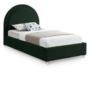  Color_Green  Size_Twin  -- Milo Green Boucle Fabric Upholstered Twin Bed IMAGE 1