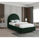  Color_Green  Size_Twin  -- Milo Green Boucle Fabric Upholstered Twin Bed IMAGE 2