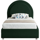  Color_Green  Size_Twin  -- Milo Green Boucle Fabric Upholstered Twin Bed IMAGE 3