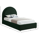  Color_Green  Size_Twin  -- Milo Green Boucle Fabric Upholstered Twin Bed IMAGE 7