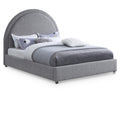  Color_Grey  Size_Full  -- Milo Grey Boucle Fabric Upholstered Full Bed IMAGE 1
