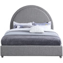  Color_Grey  Size_King  -- Milo Grey Boucle Fabric Upholstered King Bed IMAGE 3
