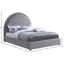 Meridian Milo Grey Fabric King Bed IMAGE 7