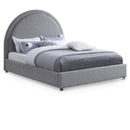  Color_Grey  Size_Queen  -- Milo Grey Boucle Fabric Upholstered Queen Bed IMAGE 1