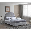 Color_Grey  Size_Queen  -- Milo Grey Boucle Fabric Upholstered Queen Bed IMAGE 2