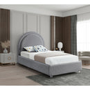  Color_Grey  Size_Twin  -- Milo Grey Boucle Fabric Upholstered Twin Bed IMAGE 2