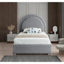  Color_Grey  Size_Twin  -- Milo Grey Boucle Fabric Upholstered Twin Bed IMAGE 4