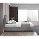  Color_Grey  Size_Twin  -- Milo Grey Boucle Fabric Upholstered Twin Bed IMAGE 5