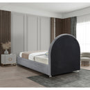  Color_Grey  Size_Twin  -- Milo Grey Boucle Fabric Upholstered Twin Bed IMAGE 6