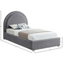  Color_Grey  Size_Twin  -- Milo Grey Boucle Fabric Upholstered Twin Bed IMAGE 7