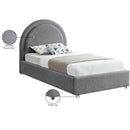  Color_Grey  Size_Twin  -- Milo Grey Boucle Fabric Upholstered Twin Bed IMAGE 8