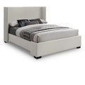  Color_Beige/ Black  Size_Full  -- Meridian Oxford Upholstered Panel Bed IMAGE 1