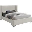 Meridian Oxford Full Panel Bed OxfordBeige-F IMAGE 1