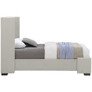  Color_Beige/ Black  Size_Twin  -- Oxford Beige Twin Linen Textured Fabric Upholstered Twin Bed IMAGE 5