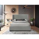 Color_Grey  Size_Full  -- Oxford Grey Linen Textured Fabric Upholstered Full Bed IMAGE 4