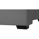  Color_Grey  Size_King  -- Oxford Grey Linen Textured Fabric Upholstered King Bed IMAGE 7