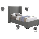 Color_Grey  Size_Twin  -- Oxford Grey Twin Linen Textured Fabric Upholstered Twin Bed IMAGE 10