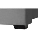  Color_Grey  Size_Twin  -- Oxford Grey Twin Linen Textured Fabric Upholstered Twin Bed IMAGE 7