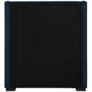  Color_Navy  Size_Twin  -- Oxford Navy Twin Linen Textured Fabric Upholstered Twin Bed IMAGE 6