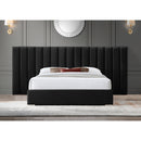  Color_Black  Size_King  -- Meridian Pablo Upholstered Panel Bed IMAGE 4