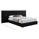 Meridian Pablo Black Velvet Queen Bed IMAGE 10