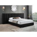  Color_Black  Size_Queen  -- Pablo Black Velvet Upholstered Queen Bed IMAGE 2