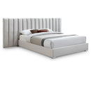  Color_Cream  Size_King  -- Pablo Cream Velvet Upholstered King Bed IMAGE 1