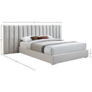  Color_Cream  Size_Queen  -- Pablo Cream Velvet Upholstered Queen Bed IMAGE 10