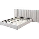  Color_Cream  Size_Queen  -- Pablo Cream Velvet Upholstered Queen Bed IMAGE 9