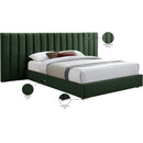 Meridian Pablo Green Velvet King Bed IMAGE 11