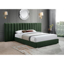  Color_Green  Size_King  -- Pablo Green Velvet Upholstered King Bed IMAGE 2