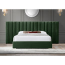  Color_Green  Size_King  -- Pablo Green Velvet Upholstered King Bed IMAGE 4