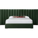  Color_Green  Size_Queen  -- Pablo Green Velvet Upholstered Queen Bed IMAGE 3