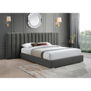  Color_Grey  Size_King  -- Pablo Grey Velvet Upholstered King Bed IMAGE 2