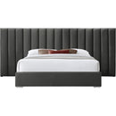  Color_Grey  Size_King  -- Pablo Grey Velvet Upholstered King Bed IMAGE 3