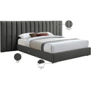  Color_Grey  Size_Queen  -- Pablo Grey Velvet Upholstered Queen Bed IMAGE 11
